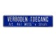 Verboden Toegang geperst metaal 50 x 12 cm